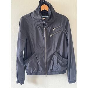 Women's Sanctuary Black Spring Summer Lightweight Jacket Coat Zippers Sz Medium